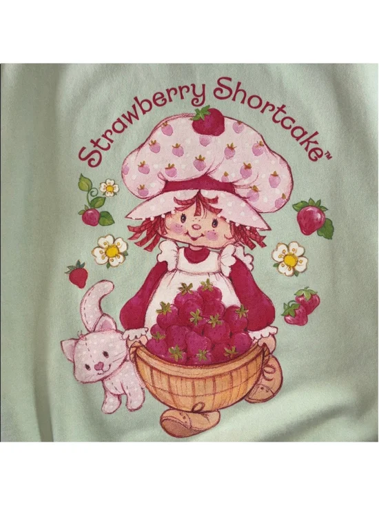 Dolls Kill Strawberry Shortcake Graphic Crewneck Sweater Strawberries Large - Picture 4 of 11